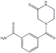 3-[(3-oxopiperazin-1-yl)carbonyl]benzenecarbothioamide Struktur