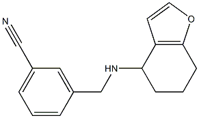 3-[(4,5,6,7-tetrahydro-1-benzofuran-4-ylamino)methyl]benzonitrile Struktur