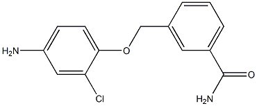 3-[(4-amino-2-chlorophenoxy)methyl]benzamide Struktur