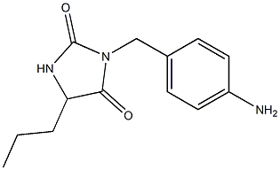 3-[(4-aminophenyl)methyl]-5-propylimidazolidine-2,4-dione Struktur