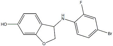 3-[(4-bromo-2-fluorophenyl)amino]-2,3-dihydro-1-benzofuran-6-ol Struktur