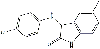 3-[(4-chlorophenyl)amino]-5-methyl-2,3-dihydro-1H-indol-2-one Struktur