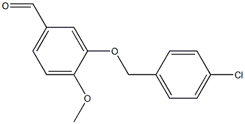 3-[(4-chlorophenyl)methoxy]-4-methoxybenzaldehyde Struktur