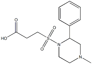 3-[(4-methyl-2-phenylpiperazine-1-)sulfonyl]propanoic acid Struktur