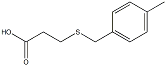 3-[(4-methylbenzyl)thio]propanoic acid Struktur