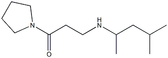 3-[(4-methylpentan-2-yl)amino]-1-(pyrrolidin-1-yl)propan-1-one Struktur