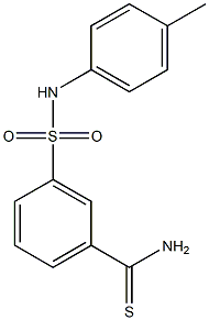 3-[(4-methylphenyl)sulfamoyl]benzene-1-carbothioamide Struktur