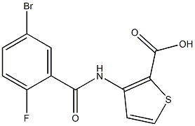 3-[(5-bromo-2-fluorobenzoyl)amino]thiophene-2-carboxylic acid Struktur