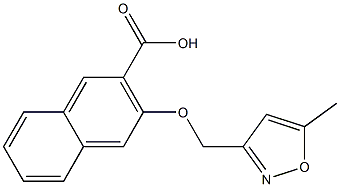 3-[(5-methyl-1,2-oxazol-3-yl)methoxy]naphthalene-2-carboxylic acid Struktur