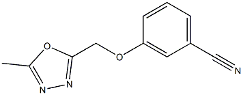 3-[(5-methyl-1,3,4-oxadiazol-2-yl)methoxy]benzonitrile Struktur