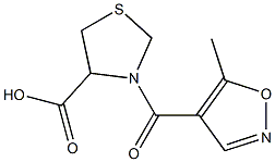 3-[(5-methylisoxazol-4-yl)carbonyl]-1,3-thiazolidine-4-carboxylic acid Struktur