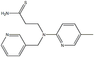 3-[(5-methylpyridin-2-yl)(pyridin-3-ylmethyl)amino]propanethioamide Struktur