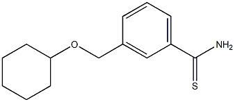 3-[(cyclohexyloxy)methyl]benzenecarbothioamide Struktur