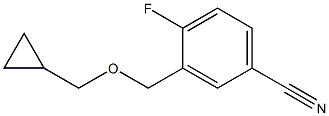 3-[(cyclopropylmethoxy)methyl]-4-fluorobenzonitrile Struktur