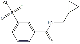 3-[(cyclopropylmethyl)carbamoyl]benzene-1-sulfonyl chloride Struktur