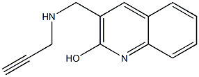 3-[(prop-2-yn-1-ylamino)methyl]quinolin-2-ol Struktur