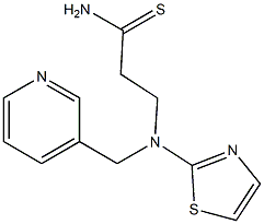 3-[(pyridin-3-ylmethyl)(1,3-thiazol-2-yl)amino]propanethioamide Struktur