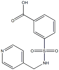 3-[(pyridin-4-ylmethyl)sulfamoyl]benzoic acid Struktur