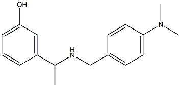 3-[1-({[4-(dimethylamino)phenyl]methyl}amino)ethyl]phenol Struktur