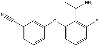 3-[2-(1-aminoethyl)-3-fluorophenoxy]benzonitrile Struktur