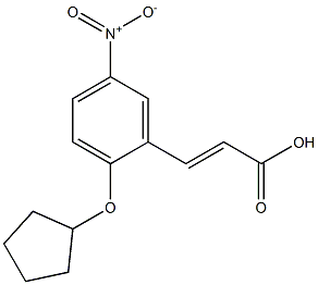 3-[2-(cyclopentyloxy)-5-nitrophenyl]prop-2-enoic acid Struktur