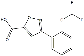 3-[2-(difluoromethoxy)phenyl]-1,2-oxazole-5-carboxylic acid Struktur