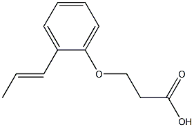 3-[2-(prop-1-en-1-yl)phenoxy]propanoic acid Struktur