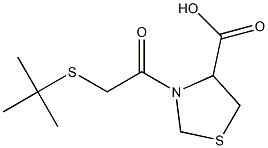 3-[2-(tert-butylsulfanyl)acetyl]-1,3-thiazolidine-4-carboxylic acid Struktur