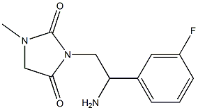 3-[2-amino-2-(3-fluorophenyl)ethyl]-1-methylimidazolidine-2,4-dione Struktur