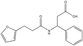 3-[3-(furan-2-yl)propanamido]-3-phenylpropanoic acid Struktur