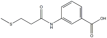 3-[3-(methylsulfanyl)propanamido]benzoic acid Struktur