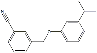 3-[3-(propan-2-yl)phenoxymethyl]benzonitrile Struktur