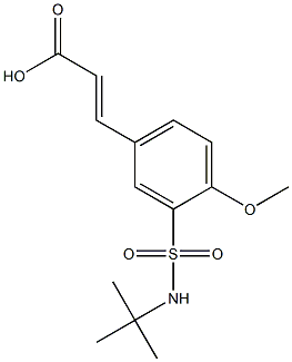 3-[3-(tert-butylsulfamoyl)-4-methoxyphenyl]prop-2-enoic acid Struktur