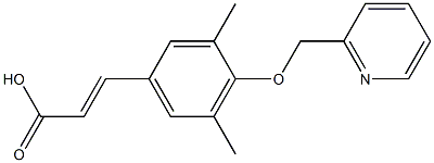 3-[3,5-dimethyl-4-(pyridin-2-ylmethoxy)phenyl]prop-2-enoic acid Struktur