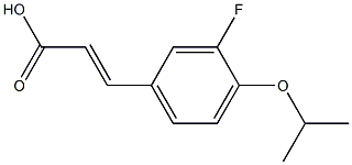 3-[3-fluoro-4-(propan-2-yloxy)phenyl]prop-2-enoic acid Struktur