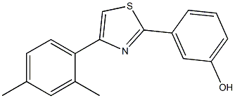 3-[4-(2,4-dimethylphenyl)-1,3-thiazol-2-yl]phenol Struktur