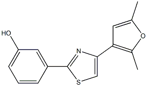 3-[4-(2,5-dimethylfuran-3-yl)-1,3-thiazol-2-yl]phenol Struktur