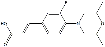 3-[4-(2,6-dimethylmorpholin-4-yl)-3-fluorophenyl]prop-2-enoic acid Struktur