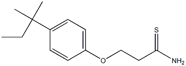 3-[4-(2-methylbutan-2-yl)phenoxy]propanethioamide Struktur