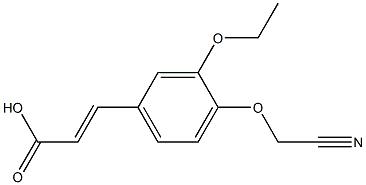 3-[4-(cyanomethoxy)-3-ethoxyphenyl]prop-2-enoic acid Struktur