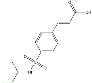 3-[4-(pentan-3-ylsulfamoyl)phenyl]prop-2-enoic acid Struktur