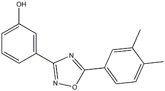 3-[5-(3,4-dimethylphenyl)-1,2,4-oxadiazol-3-yl]phenol Struktur