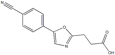 3-[5-(4-cyanophenyl)-1,3-oxazol-2-yl]propanoic acid Struktur