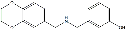 3-{[(2,3-dihydro-1,4-benzodioxin-6-ylmethyl)amino]methyl}phenol Struktur