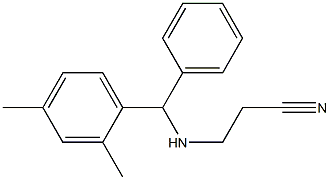 3-{[(2,4-dimethylphenyl)(phenyl)methyl]amino}propanenitrile Struktur