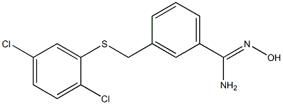 3-{[(2,5-dichlorophenyl)sulfanyl]methyl}-N'-hydroxybenzene-1-carboximidamide Struktur