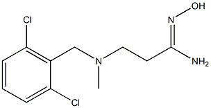 3-{[(2,6-dichlorophenyl)methyl](methyl)amino}-N'-hydroxypropanimidamide Struktur