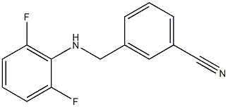 3-{[(2,6-difluorophenyl)amino]methyl}benzonitrile Struktur