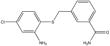 3-{[(2-amino-4-chlorophenyl)sulfanyl]methyl}benzamide Struktur