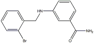 3-{[(2-bromophenyl)methyl]amino}benzamide Struktur